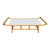 1960s Rattan and Bamboo Pagoda Low Coffee Table by Turtle and Crane - John Wisner for Ficks Reed Style For Sale