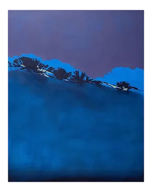 Nocturno I, Colorful & Large, Abstract Painting with Blues/Purples, Oil on Canvas, 2013-15