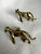 English Vintage British Colonial Small Solid Brass Leopard Cabinetry Knobs Hardware, a Pair For Sale - Image 3 of 6
