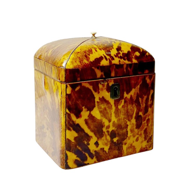 A fine Regency period faux tortoiseshell box, accented with sterling silver and ivory details. This is a very early and...