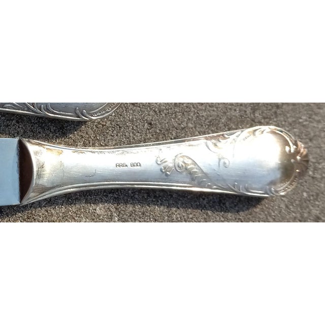 1890s Gremany Jugendstil 11x Knives in Arg 800 Silver / Rostrfei Art Nouveau For Sale - Image 9 of 14