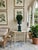 Vintage Neoclassical Cast Iron Garden Urn on Wreath Pedestal - Hunter Green For Sale - Image 12 of 12