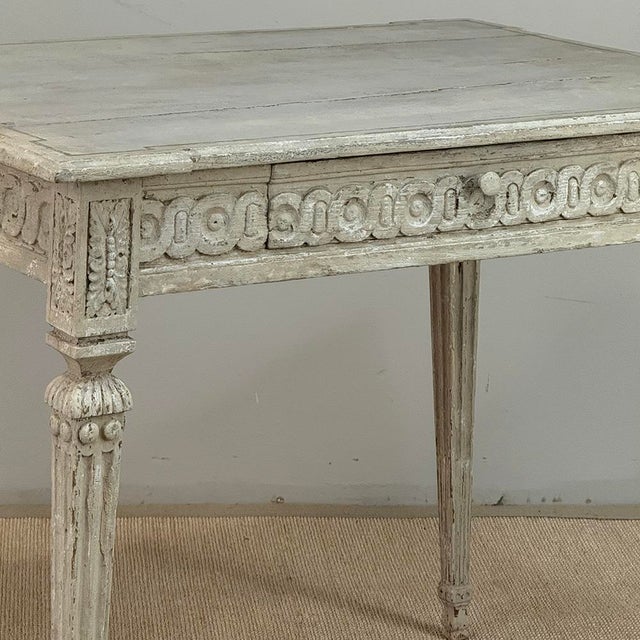 18th Century Swedish Painted Center Table ~ Writing Desk For Sale In Dallas - Image 6 of 18