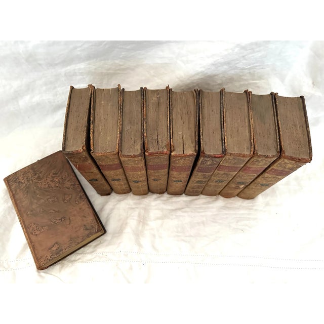 18th C. The Play's & Poems Malone's Shakespeare Leather Bound Books-A Set For Sale - Image 9 of 11