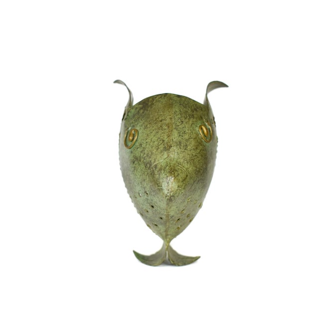 Cutout Metal Green Gold Fish Tealight Candle Holder Chairish