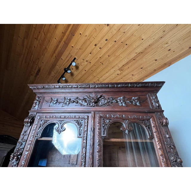 Antique French Normandy Solid Oak Hutch, Early 20th Century For Sale - Image 12 of 14