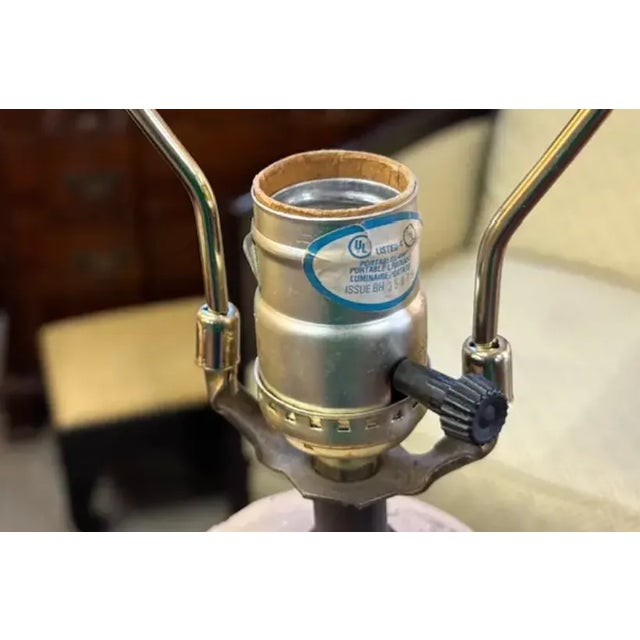 Mid Century Iron Lamp, Signed For Sale In New York - Image 6 of 6
