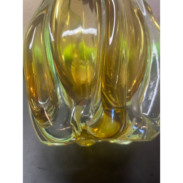 Gorgeous bohemian glass molded art glass vase