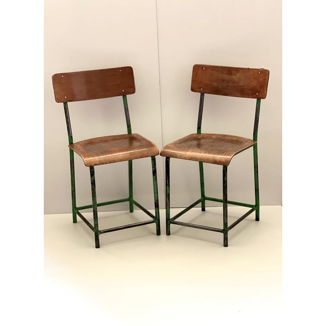 Wood Industrial Wooden Chair, 1970s For Sale - Image 7 of 18
