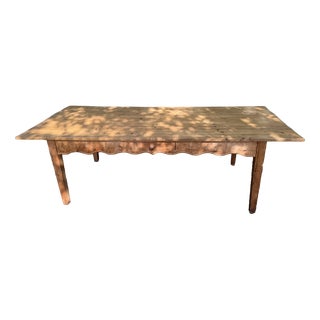 Large Farmhouse Dining Table in Pine, 1955 For Sale
