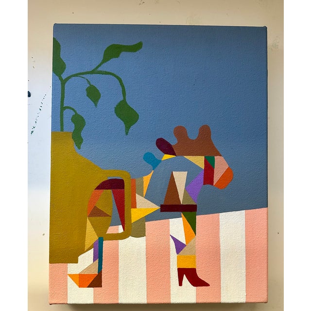 2020s One of a Kind Small Artwork by Artist Natalie Gonzalez "Mis Tacones Rojos" For Sale - Image 5 of 5