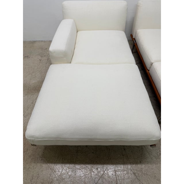 Let It Be Modular Fabric and Leather Daybeds for Poltrona Frau - A Pair For Sale - Image 10 of 18