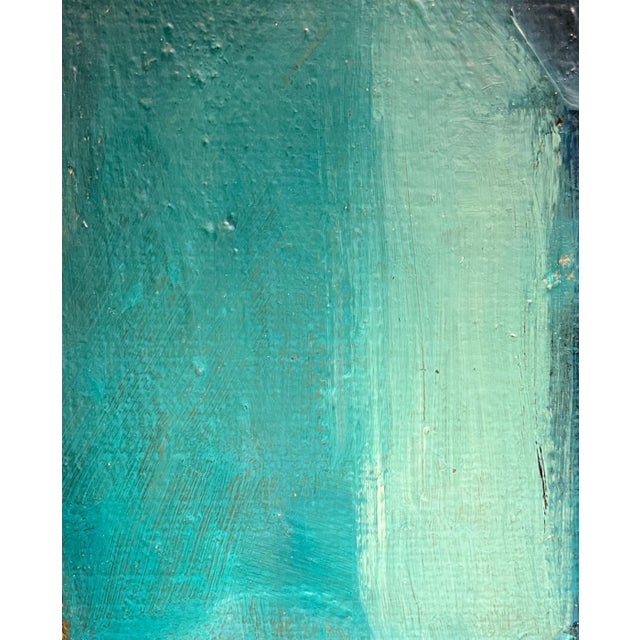 Frank Chabry, Lady in Blue, Oil on Canvas For Sale - Image 7 of 11