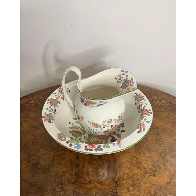 Antique Edwardian Ceramic Bathroom Set, 1900, Set of 6 For Sale - Image 3 of 9
