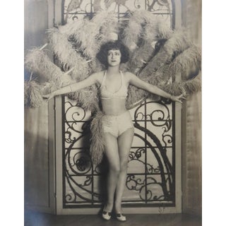 Vintage 1920s Actress Dancer Showgirl in Costume Photograph Signed For Sale