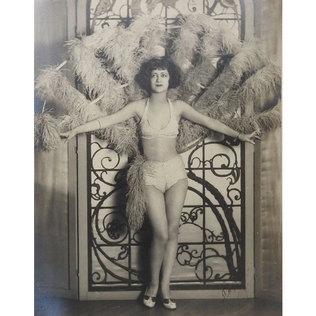 Vintage 1920s Actress Dancer Showgirl in Costume Photograph Signed For Sale