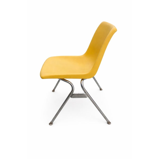 Set of 4 Krueger Green Bay Mid-Century Modern Mustard Fiberglass Dining Chairs For Sale In Indianapolis - Image 6 of 11