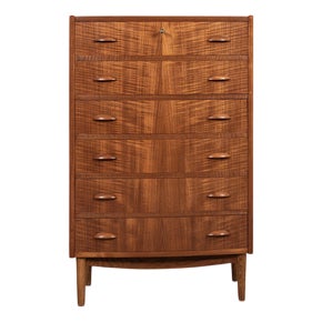 Mid-Century Danish Chest of 6 Drawers in Teak, 1960s For Sale