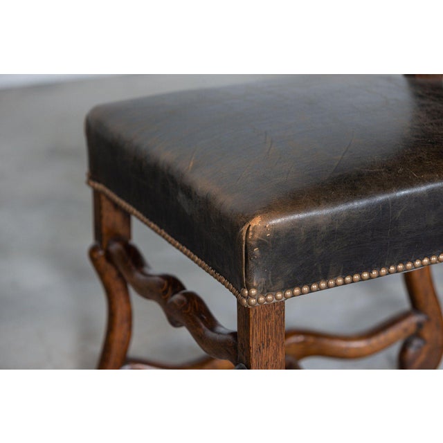 French Louis XIV Style Oak Chairs, 1920s, Set of 6 For Sale - Image 11 of 18