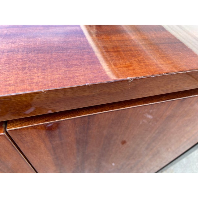 Wood Vintage Henredon Elan Collection Black Lacquer and Koa Wood Credenza Sideboard For Sale - Image 7 of 18