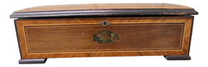 Victorian Cylinder Music Box in Marquetry
