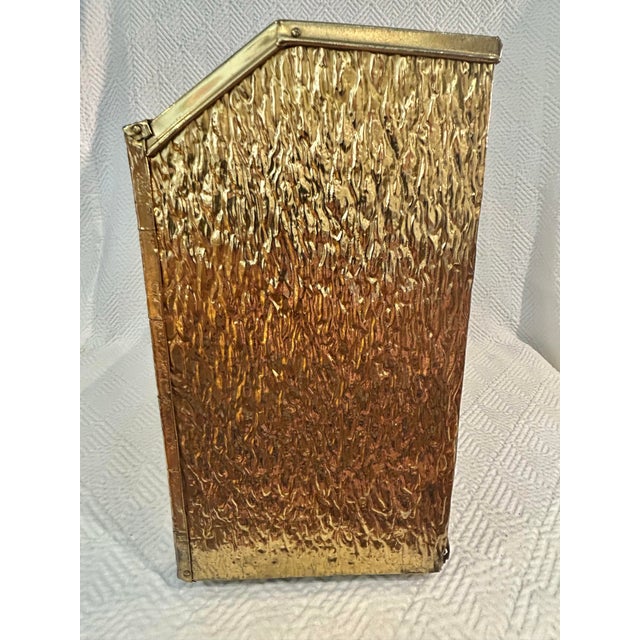 Vintage 1970's English Brass Clad Magazine Holder - Hollywood Regency For Sale In New Orleans - Image 6 of 11