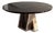 "Amendola" Round Table With Bronze and Burl Walnut, Handmade For Sale