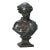 Antique Classical Victorian 12" Bronze Sculpture Bust Statue of a Young Woman Circa 1890 For Sale