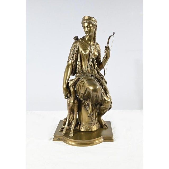 Peiffer, Diana the Hunter, Late 19th Century, Bronze For Sale - Image 4 of 18
