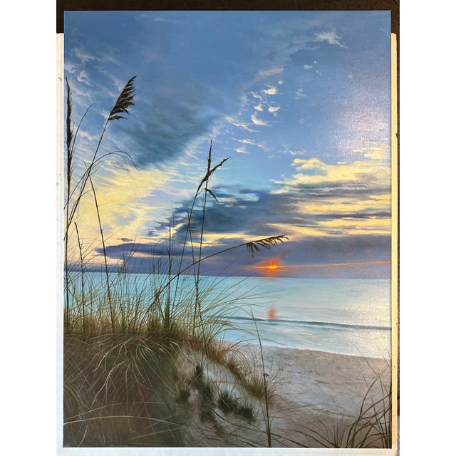 2020s Original Coastal Sunset Painting – Beach Dunes & Sea Oats, 20 X 30" For Sale - Image 5 of 5