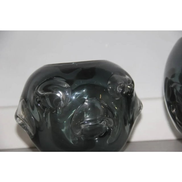 Murano Glass Vases, 1960s, Set of 2 For Sale - Image 4 of 11