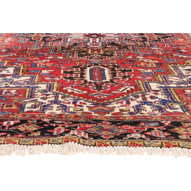 Antique Persian Heriz Rug, 07'03 X 10'06 For Sale - Image 4 of 10