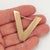 Gold Vintage Tiffany & Co. 14k Yellow Gold “V” Brooch C. 1940s For Sale - Image 8 of 8