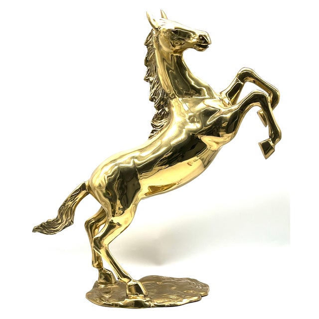 Gold Mid-Century Modern Rearing Horse by Motta, 1970s For Sale - Image 8 of 18