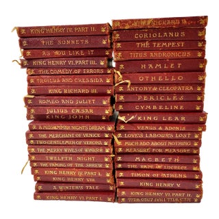 The Temple Shakespeare 40 Book Set Dent 1902-1903 Owner Inscribed 1903 For Sale