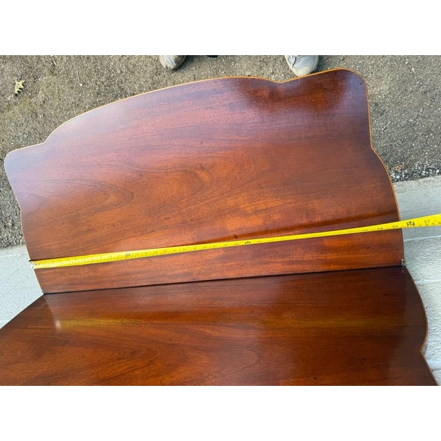 Wood Antique Federal Style Mahogany Fold Top Console Card Table For Sale - Image 7 of 17
