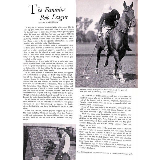 Polo Magazine Summer-Fall 1955 Blind Brook Polo Club Purchase, New York Program For Sale - Image 10 of 18