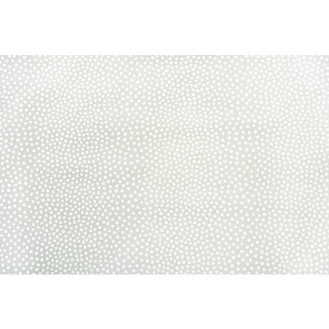 Sample - Schumacher Raindots Vinyl Wallpaper in Warm Silver For Sale