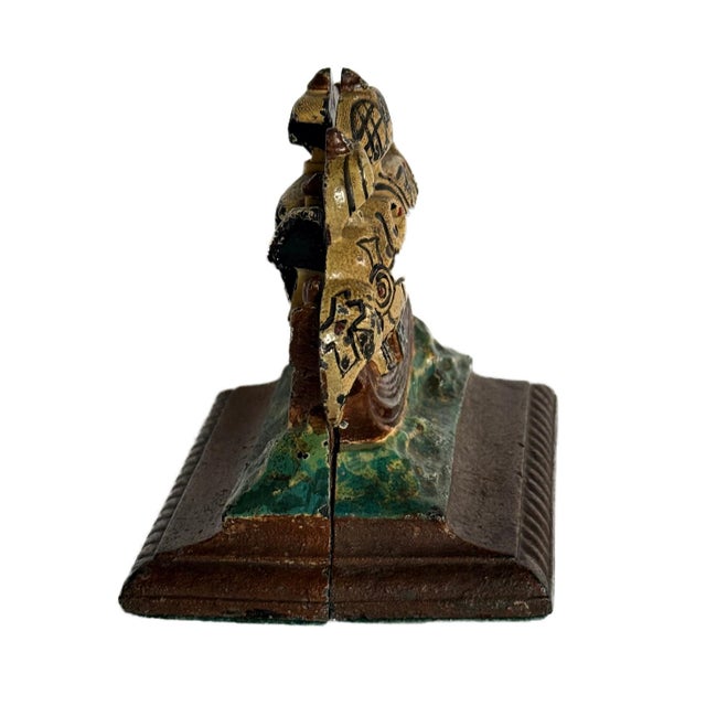 1920s Hubley Cast Iron Spanish Galleon Bookends For Sale - Image 5 of 6