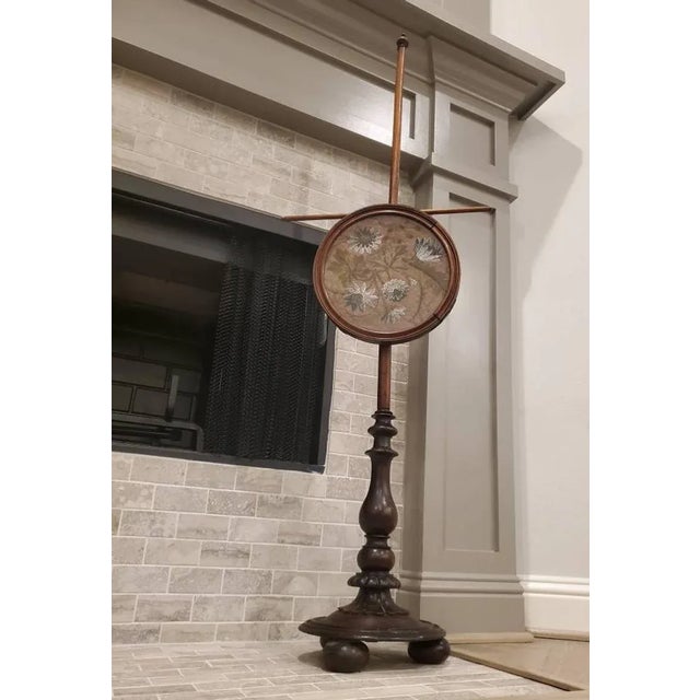 Wood 18th/19th Century Regency English Mahogany Fire Screen For Sale - Image 7 of 11