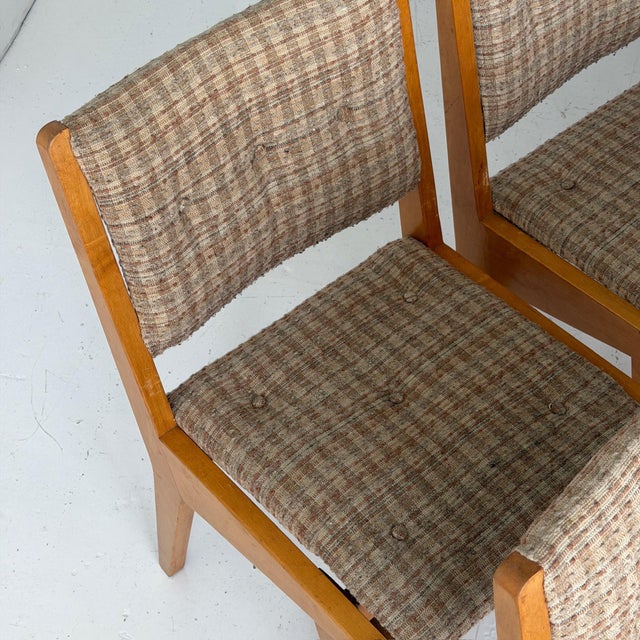 1940s Vintage Wood Dining Chairs by Jens Risom for Knoll For Sale - Image 5 of 11