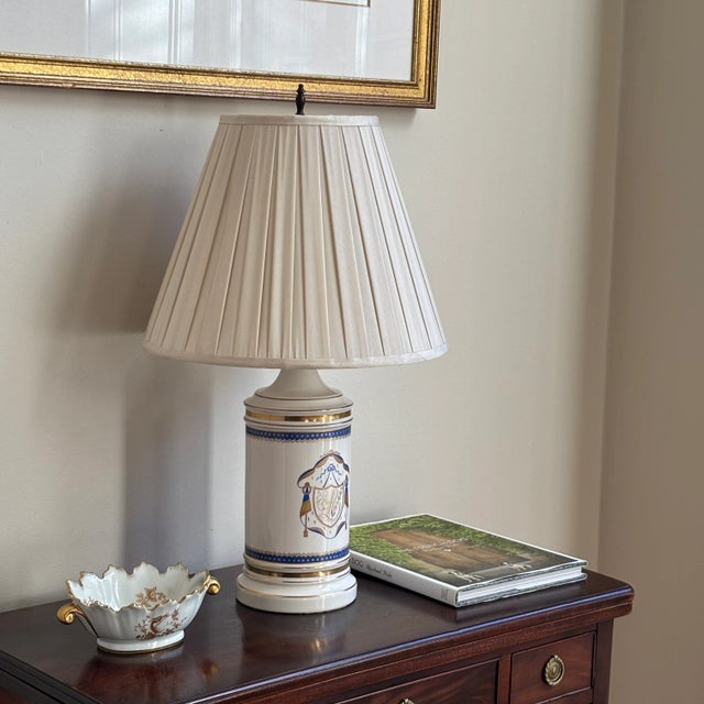 Mid-20th Century Armorial Porcelain Apothecary Lamps — A Pair For Sale - Image 9 of 18