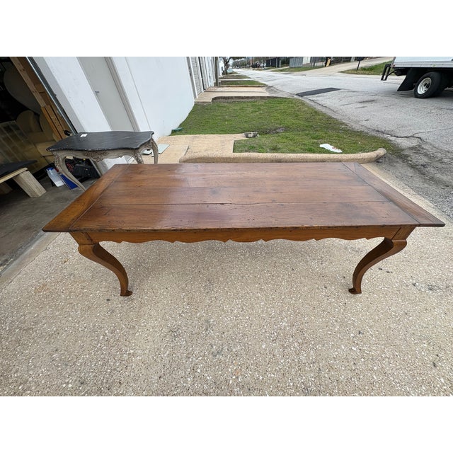 19th Century French Louis XV Style Walnut Table For Sale - Image 11 of 12