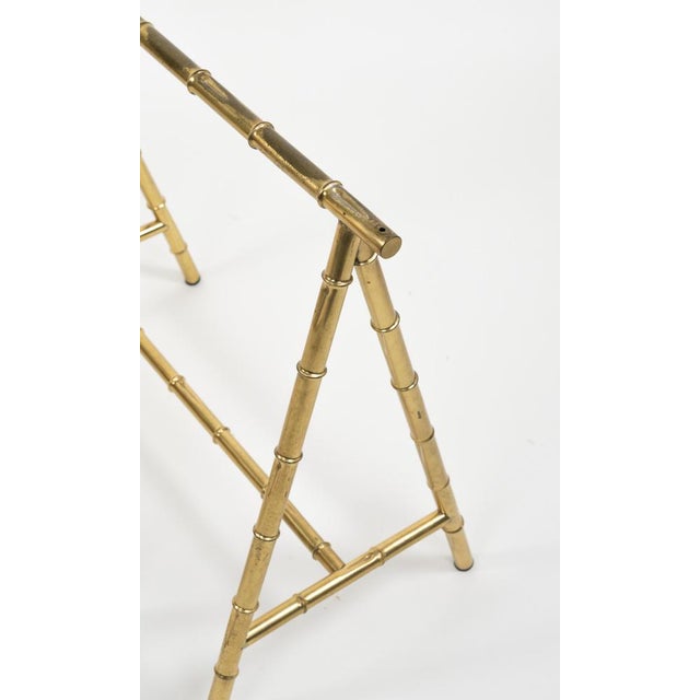 Mid-Century Brass Faux Bamboo Desk Bases from Maison Jansen, France, 1970s For Sale - Image 18 of 18