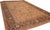 Persian Antique Persian Sultanabad Carpet, Handmade Oriental Rug, Brown, Peach Soft Blue For Sale - Image 3 of 17