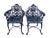 Mid 19th C Cast Iron Lyre Back Garden Chairs and Table - Set of 3 For Sale In Los Angeles - Image 6 of 11