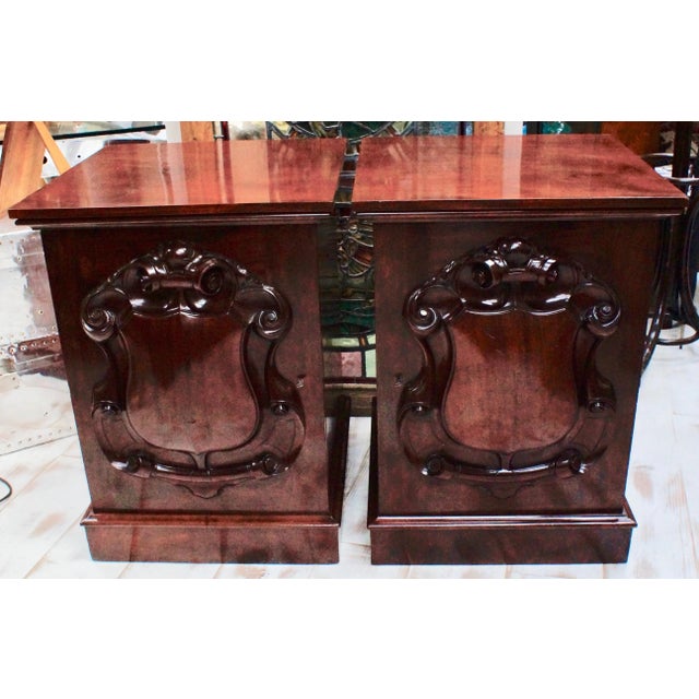 Victorian Mahogany Cabinets, 1870s, Set of 2 For Sale - Image 6 of 9