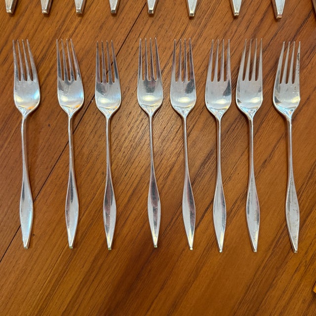 Metal 1950s Mid-Century Modern Reed & Barton Modern Sterling Silver Flatware by John Prip - 45 Pieces For Sale - Image 7 of 10