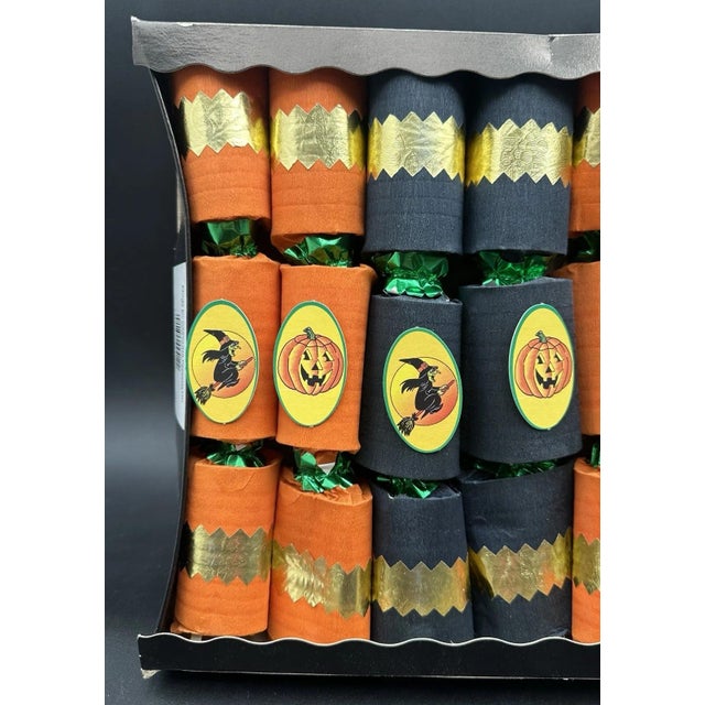 Traditional Vintage Celebration Party Crackers Halloween Crepe Paper Party Favors Set of 8 For Sale - Image 3 of 9