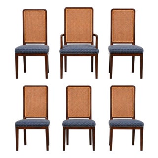 Mahogany and Cane Dining Chairs - Set of 6 For Sale